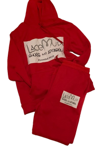 LaceMup Designer Sweatsuit red