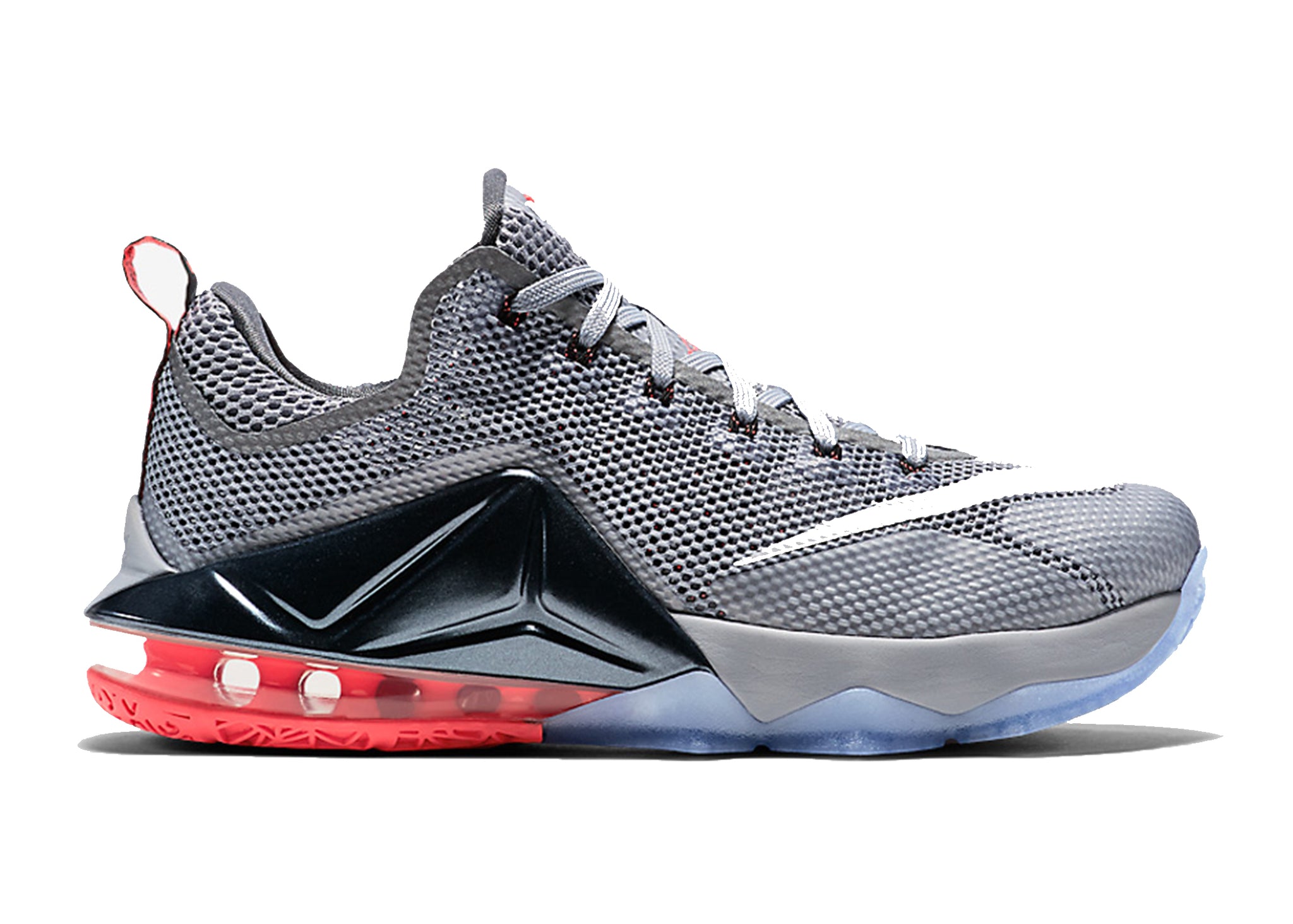 Nike LeBron 12 Low Wolf Grey Youth Lace Mup