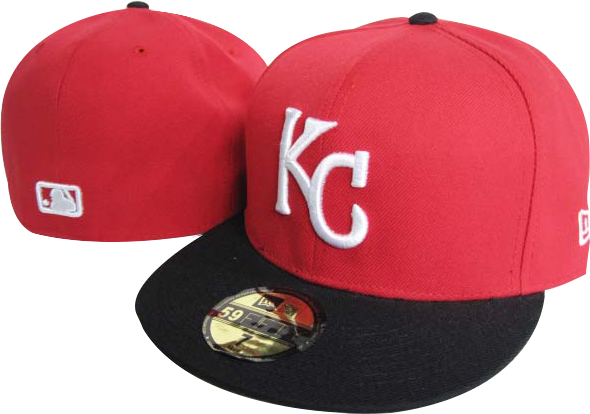 KC ROYALS RED/BLACK FITTED